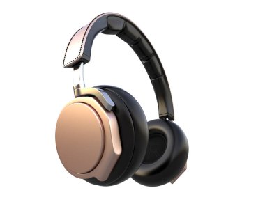 Beyaz arkaplanda izole kulaklıklar 