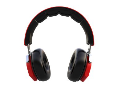 Beyaz arkaplanda izole kulaklıklar 