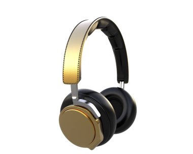 Beyaz arkaplanda izole kulaklıklar 