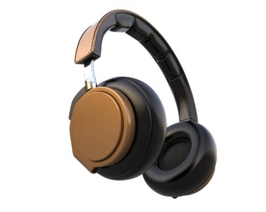 Beyaz arkaplanda izole kulaklıklar 