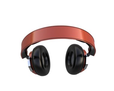 Beyaz arkaplanda izole kulaklıklar 