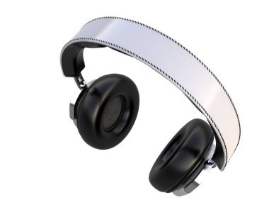 Beyaz arkaplanda izole kulaklıklar 