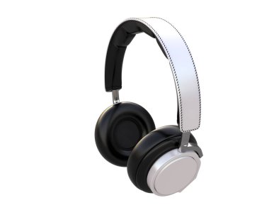 Beyaz arkaplanda izole kulaklıklar 