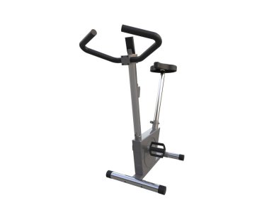 Beyaz arkaplanda kapalı bisiklet simülatörü 