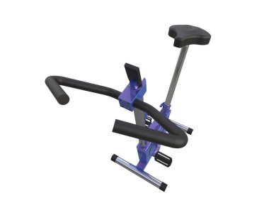 Beyaz arkaplanda kapalı bisiklet simülatörü 