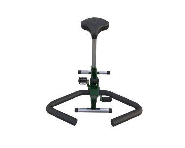 Beyaz arkaplanda kapalı bisiklet simülatörü 