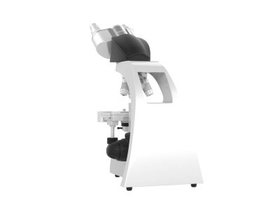 Beyaz arkaplanda mikroskop izole edildi 