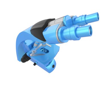 Beyaz arkaplanda mikroskop izole edildi 