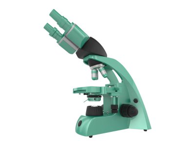 Beyaz arkaplanda mikroskop izole edildi 