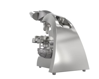 Beyaz arkaplanda mikroskop izole edildi 