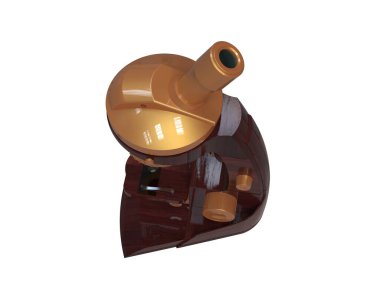 Beyaz arkaplanda mikroskop izole edildi 