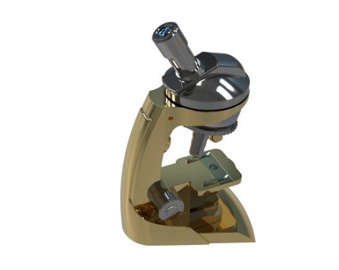 Beyaz arkaplanda mikroskop izole edildi 