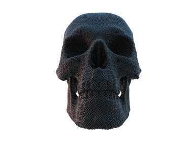 kafatası beyaz arkaplanda izole edildi 