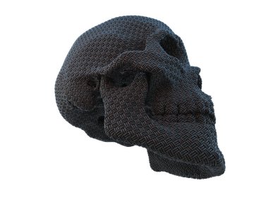 kafatası beyaz arkaplanda izole edildi 