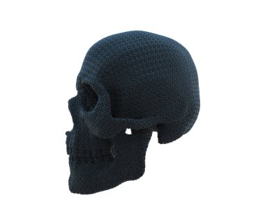 kafatası beyaz arkaplanda izole edildi 