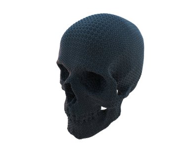 kafatası beyaz arkaplanda izole edildi 