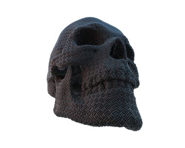 kafatası beyaz arkaplanda izole edildi 