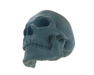 kafatası beyaz arkaplanda izole edildi 