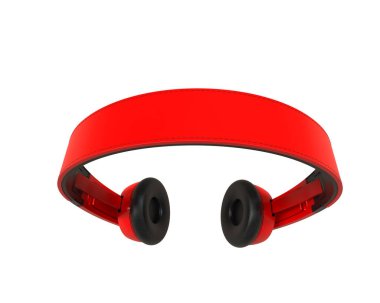 Kablosuz kulaklık arka planda izole edilmiş. 3d görüntüleme - illüstrasyon