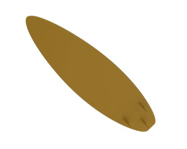 Sörf tahtası arka planda izole edilmiş. 3d görüntüleme - illüstrasyon