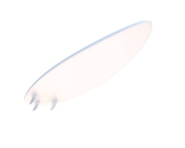 Sörf tahtası arka planda izole edilmiş. 3d görüntüleme - illüstrasyon