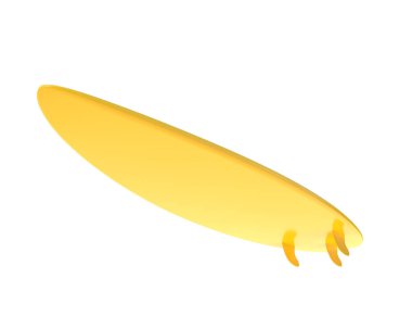 Sörf tahtası arka planda izole edilmiş. 3d görüntüleme - illüstrasyon