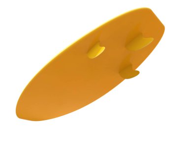 Sörf tahtası arka planda izole edilmiş. 3d görüntüleme - illüstrasyon