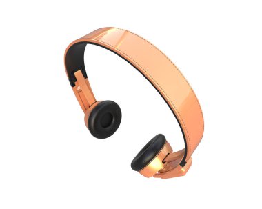 Kablosuz kulaklık arka planda izole edilmiş. 3d görüntüleme - illüstrasyon