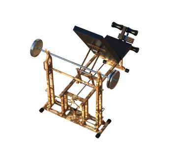 Spor aletleri arka planda izole edilmiş. 3d görüntüleme - illüstrasyon