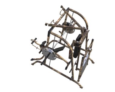 Spor aletleri arka planda izole edilmiş. 3d görüntüleme - illüstrasyon