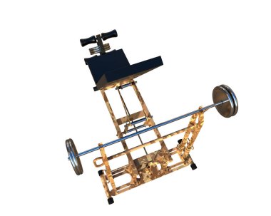 Spor aletleri arka planda izole edilmiş. 3d görüntüleme - illüstrasyon