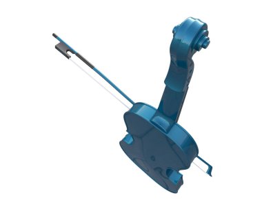 Beyaz arka planda keman. 3d görüntüleme - illüstrasyon