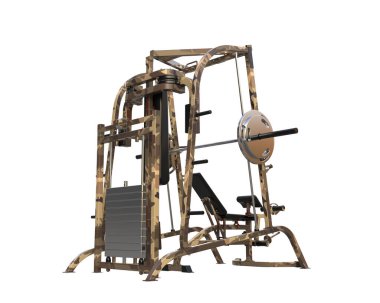 Spor aletleri arka planda izole edilmiş. 3d görüntüleme - illüstrasyon