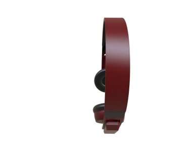 Kablosuz kulaklık arka planda izole edilmiş. 3d görüntüleme - illüstrasyon