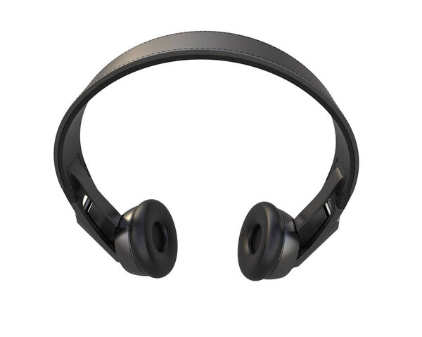 Wireless headphones isolated on  background. 3d rendering - illustration