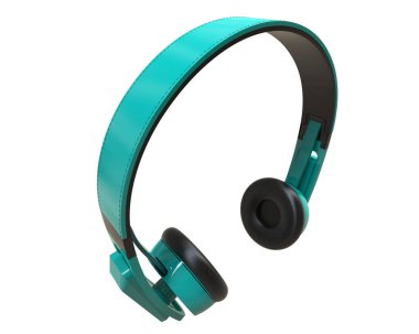 Kablosuz kulaklık arka planda izole edilmiş. 3d görüntüleme - illüstrasyon