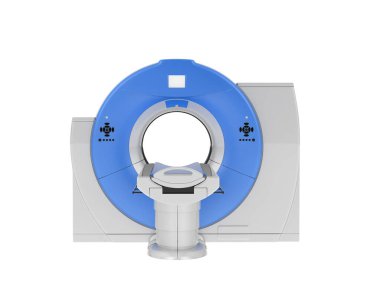 MRI tarayıcısı arka planda izole edildi. 3d görüntüleme - illüstrasyon