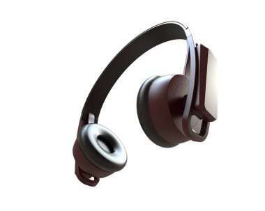 Kablosuz kulaklık arka planda izole edilmiş. 3d görüntüleme - illüstrasyon