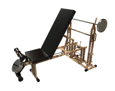 Spor aletleri arka planda izole edilmiş. 3d görüntüleme - illüstrasyon