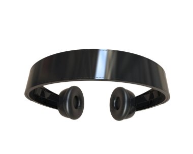 Beyaz arkaplanda izole kulaklıklar 