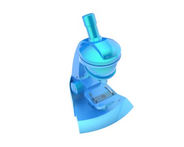 Mikroskop arka planda izole edildi. 3d görüntüleme - illüstrasyon