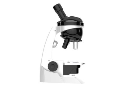 Mikroskop arka planda izole edildi. 3d görüntüleme - illüstrasyon