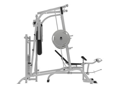 Spor aletleri arka planda izole edilmiş. 3d görüntüleme - illüstrasyon