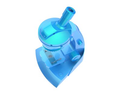 Mikroskop arka planda izole edildi. 3d görüntüleme - illüstrasyon