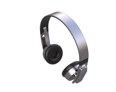 Beyaz arkaplanda izole kulaklıklar 