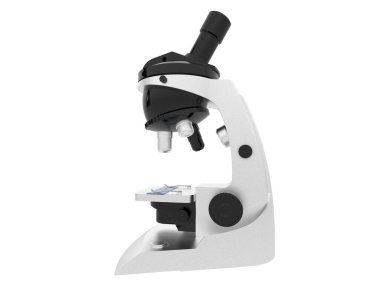 Mikroskop arka planda izole edildi. 3d görüntüleme - illüstrasyon