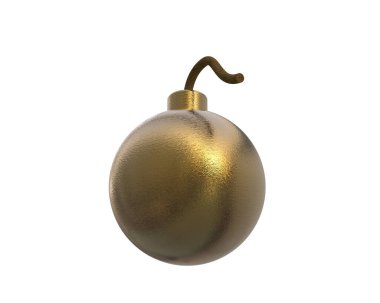 Beyaz arka plan üzerinde bomba 