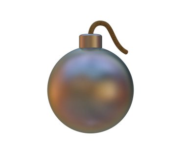 Beyaz arka plan üzerinde bomba 