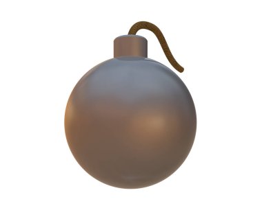 Beyaz arka plan üzerinde bomba 