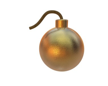 Beyaz arka plan üzerinde bomba 